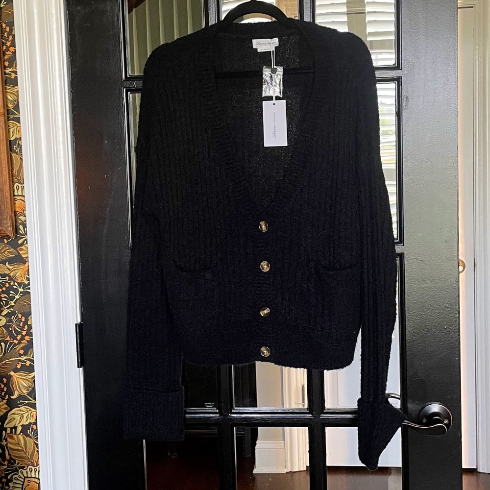 Lovers + FRIENDS Black Cardigan Cuff Sleeves - XL NWT